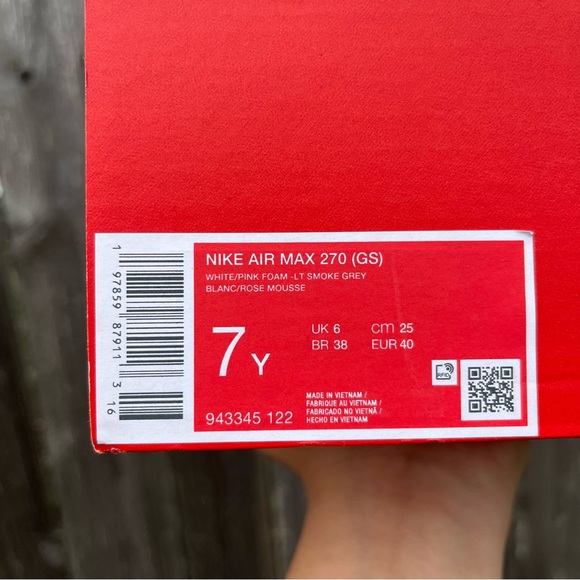 Nike air max 270 Pink foam size 7y - Picture 8 of 8